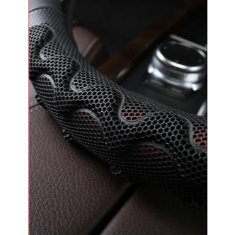 WAREHOUSE ฝาครอบพวงมาลัยรถยนต์สากลคาร์บอนไฟเบอร์กันลื่นพรีเมี่ยม 3D