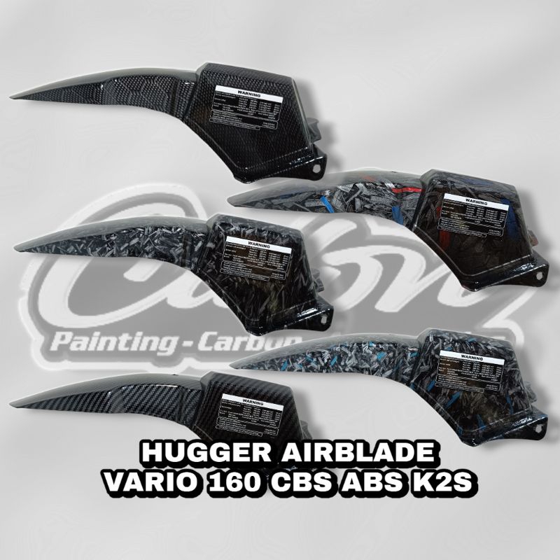 บังโคลนใต้ hugger air blade airblade vario 160 k2s ABS CBS คาร์บอน wtp dip