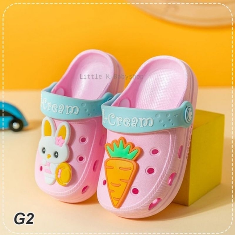 รองเท้าแตะเด็ก Crocs Bunny Carrot / รองเท้าแตะเด็กผู้หญิง Crocs / รองเท้าแตะเด็กผู้หญิง