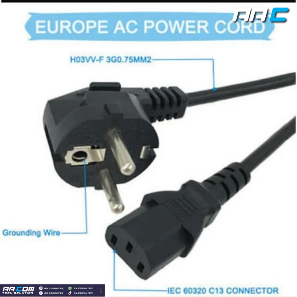 MAXTECH 1.8M PC POWER CABLE คอมพิวเตอร์ ADAPTER CABLE