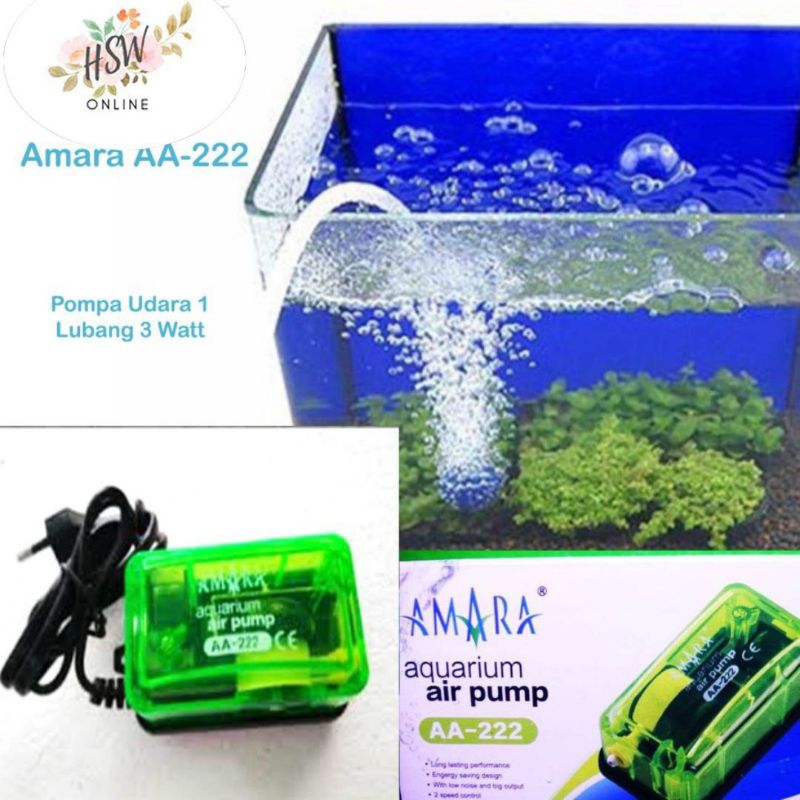 Amara AA 666 2 Hole Air Aerator Aquarium Pump