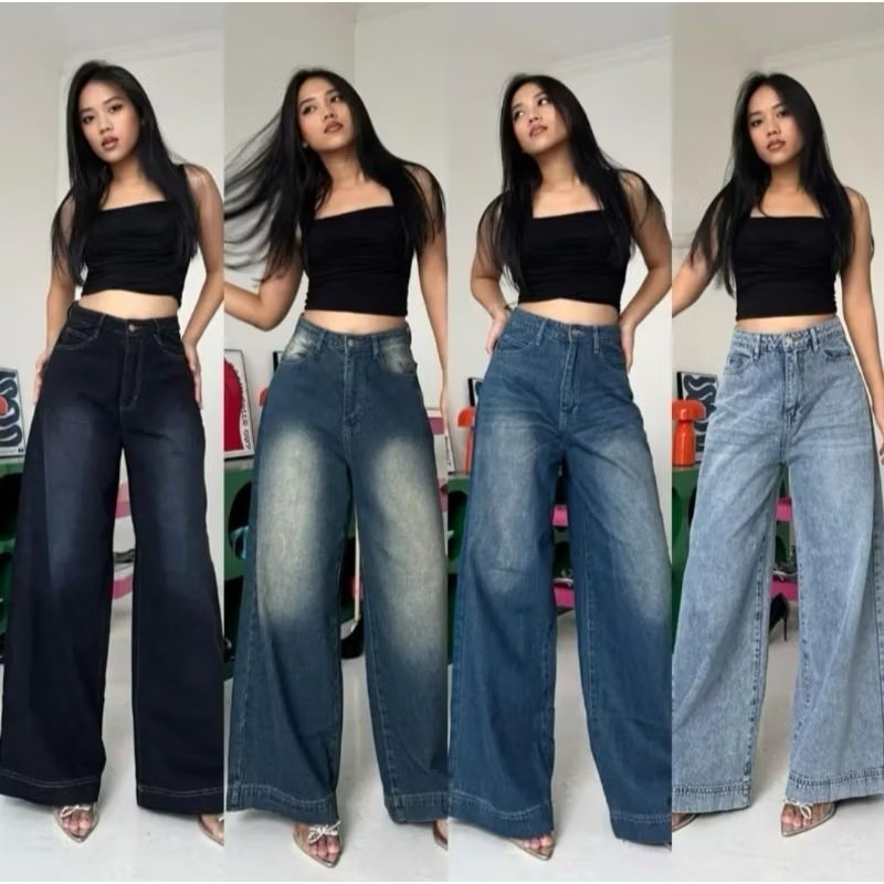 HIGHWAIST OVERSIZE Baggy LOOSE WEEKEND Jeans KOREAN BAGGY STRAIGHT JEANS