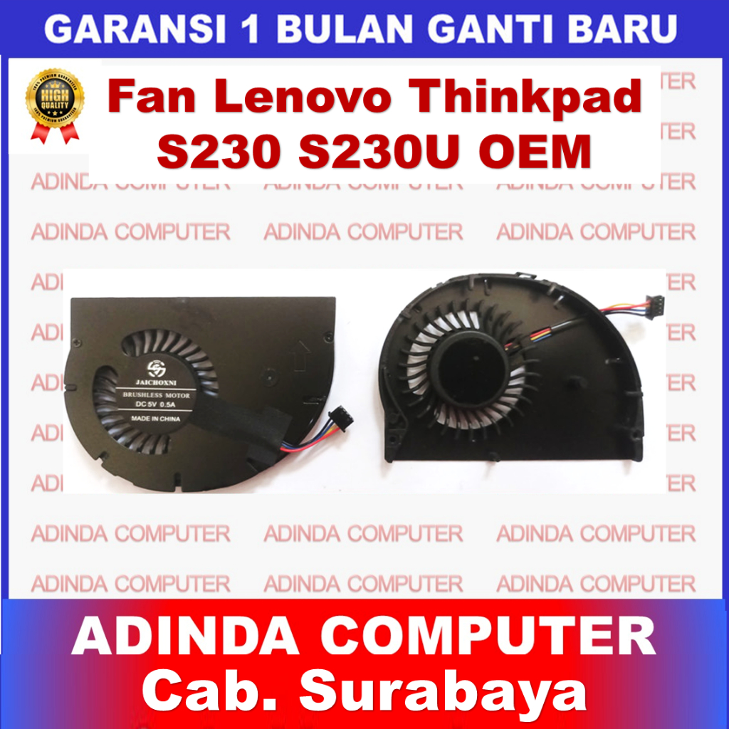 พัดลม Lenovo Thinkpad S230 S230U 04W6939 04W6940 KSB05105HA-CB1M OEM