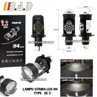 Lampu Utama LED H4 Original Type ZE5 High Low DC Mobil Motor Universal Bisa Ngedim PiwPiw Waterproof
