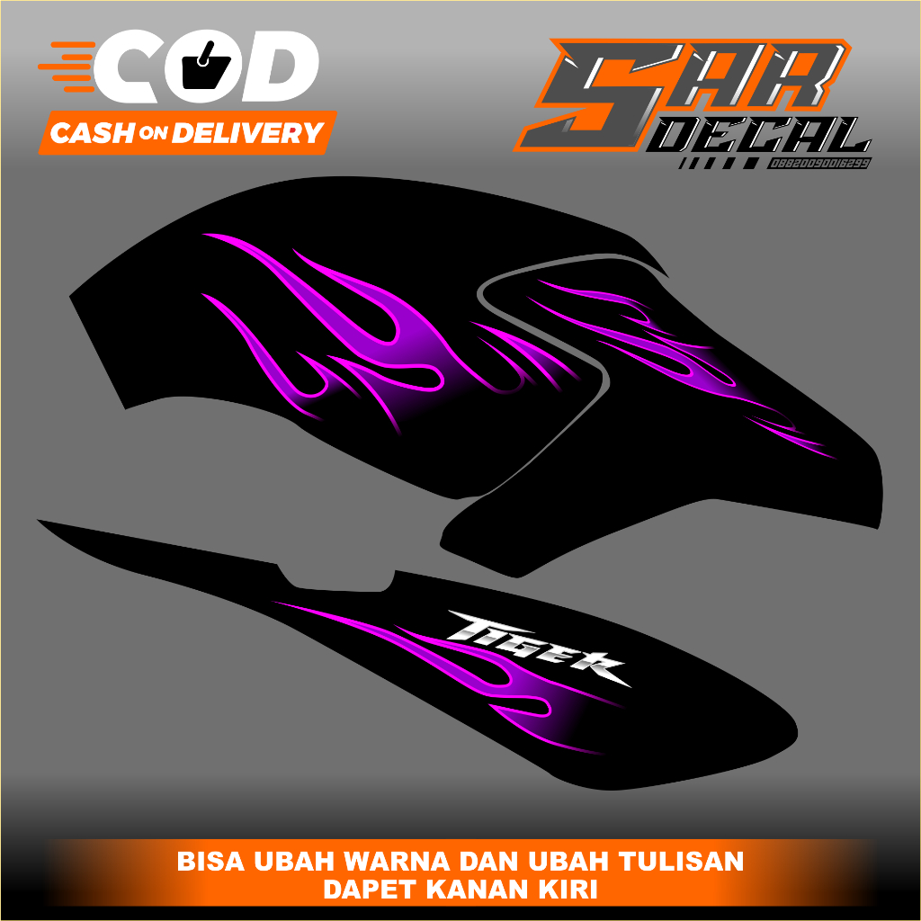 Tiger Revo Striping custom - Tiger Striping fire motif -, ยาง Variations