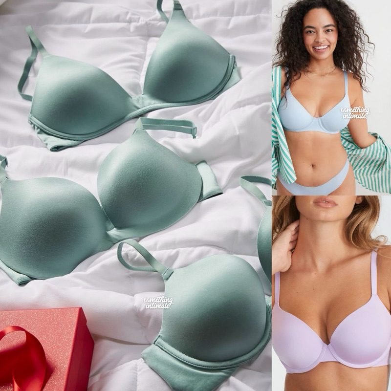 KATUN Aerie Smoothez Full Coverage Lightly Lined Uplift Bra-ผ้าฝ้ายอินทรีย์ไม่มีรอยต่อBra Thinly Lined Push Up BraสายBh Wire Simless Jumboขนาดใหญ่ถ้วยDDบางโฟมBra Cotton Things 32D 34E 36C 36C 36DD 38D
