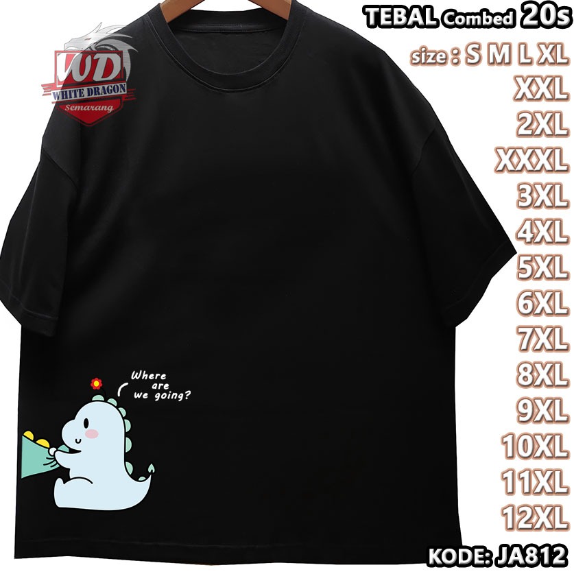 DINO เสื้อยืดขนาดใหญ่รหัส JA812 JUMBO 2XL 3XL 4XL 5XL 6XL 7XL 8XL 9XL 10XL 11XL 12XL