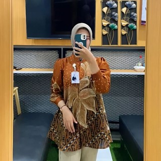 Batik Wanita Modern Lengan Panjang Puffy Faeybtk