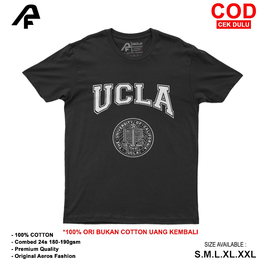 เสื้อยืด Ucla University Ucla Original Cotton Combed 24s Unisex