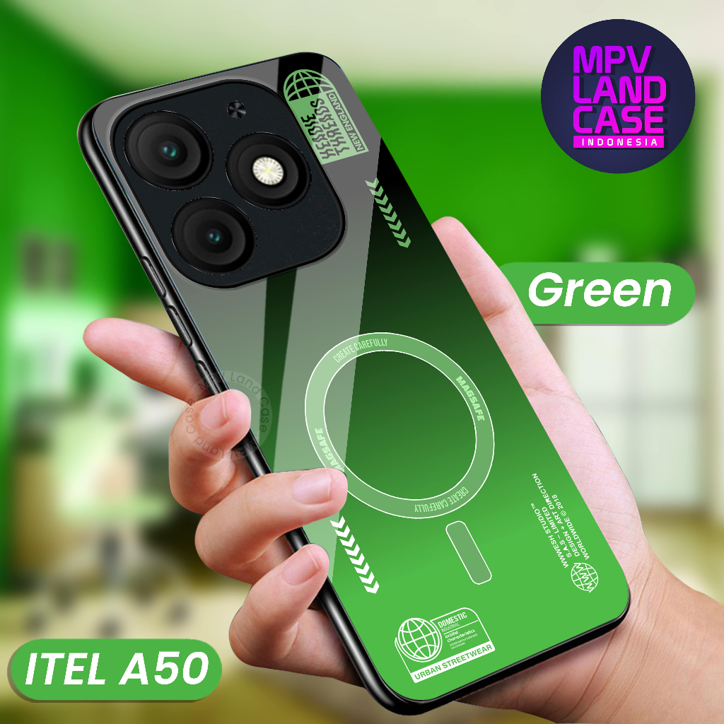 [SGA-45] Softcase Glass Acrylic For Itel A50 | Softcase ล่าสุดของ Itel A70 | เคส Itel A50 Motif