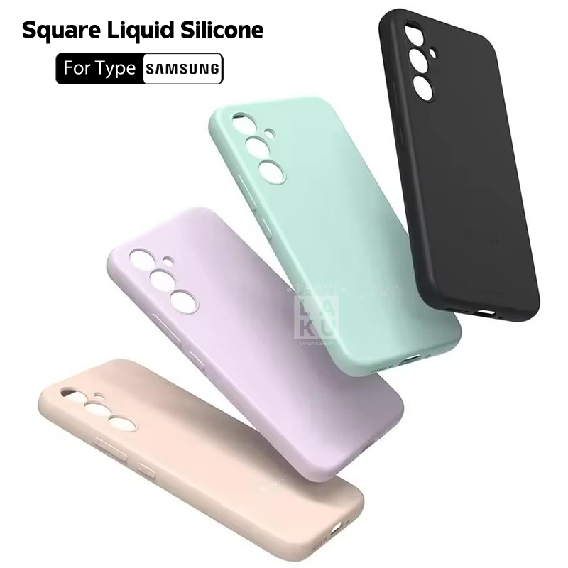 SAMSUNG ซิลิโคนเหลวสแควร์ขอบสําหรับSamsung A01 CORE A02 A02S A03 4G A03S A04 4G A10 A10S A11/M11 A12