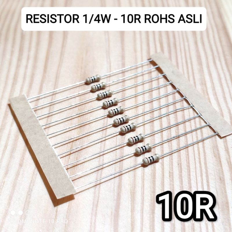(10 ชิ้น) 10R 10 OHM 0.25W 1/4W RACHS RESISTOR