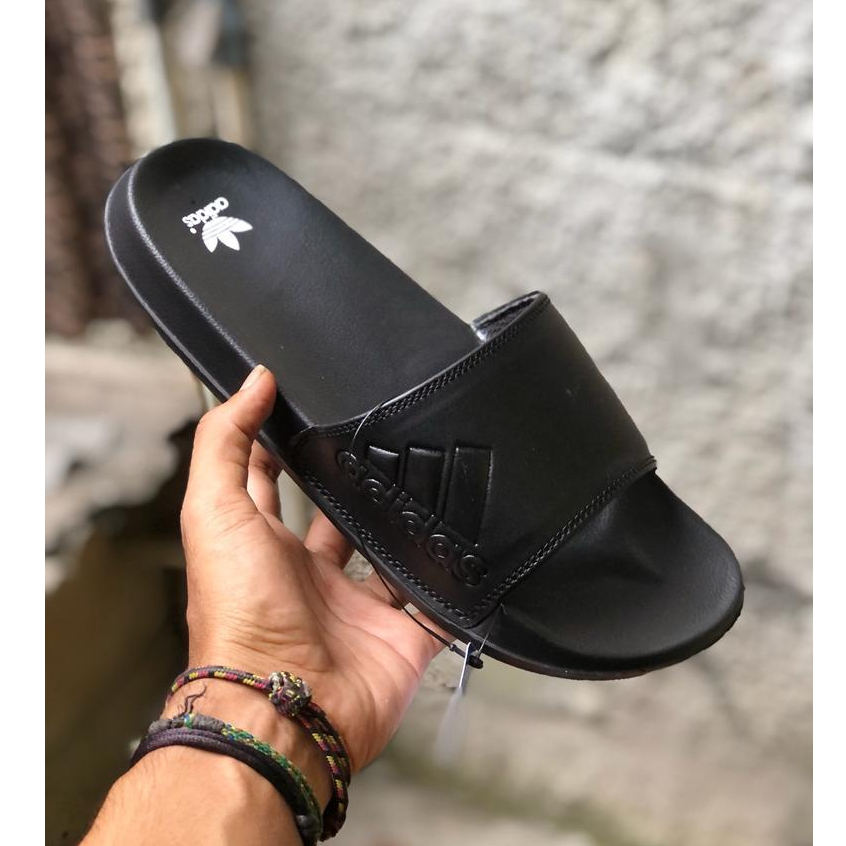 Hitam Id Sport Fashion - รองเท้าแตะขนาดใหญ่ 46 47 48 49 50 รองเท้าแตะจัมโบ้ผู้ชายผู้หญิง 44-49 สีดําเต็ม adidas