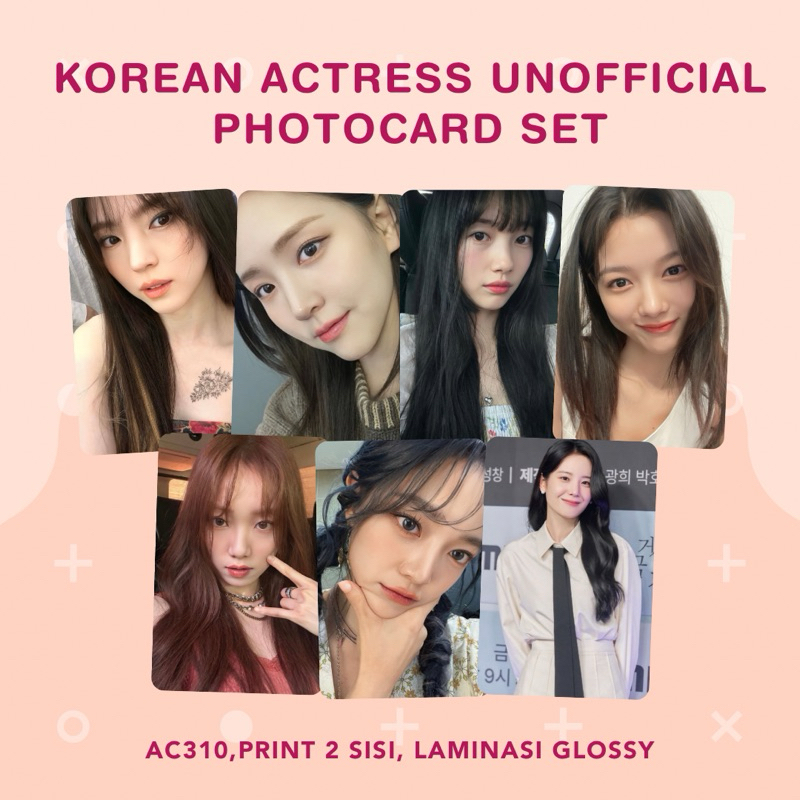[SET]Photocard Aktris Korea IU / Jung So Min / Kim Jiวอน / Kim Yoo Jung / Go Youn Jung / Moon Ga You