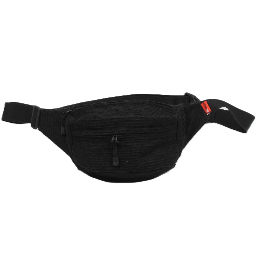 จัดส่งฟรี CORDUROY EXCERT AXCEL WAISTBAG สําหรับผู้ชายและผู้หญิง