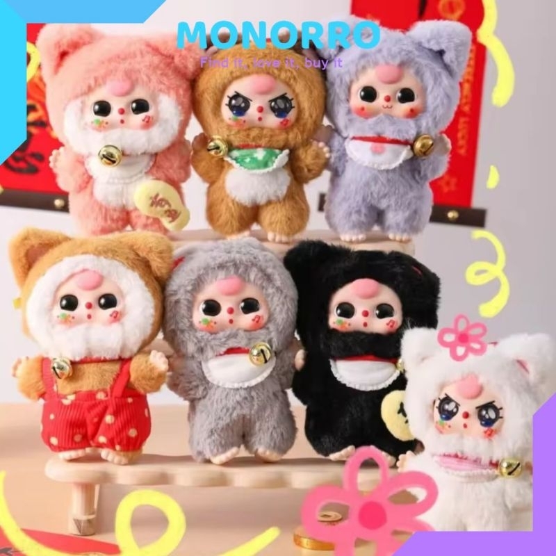 GANTUNGAN Ready Blind Box Baby Three Billionaire BB BB3 Lucky Cat V2 ที่แขวนกระเป๋า BB3