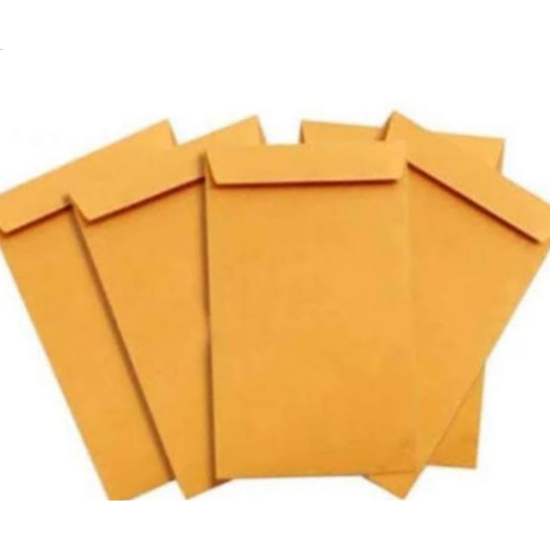 WHOLESALE 100 ชิ้นสีน้ําตาล KRAFT ENVELOPE SEAL NO SEAL 100 แผ่น ENVELOPE MAP BROWN FOLIO CV JOB APP