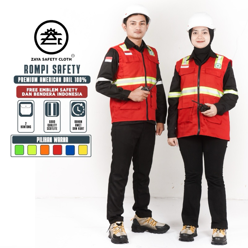 HOT DEALS ZAYA SAFETY [FREE SAFETY LOGO & FLAG] REST, FIELD PROJECT SAFETY VEST,