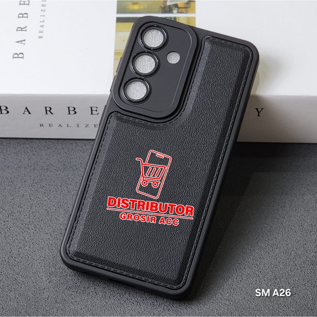 SAMSUNG A26 CASE LEATHER PRO CASE สีดํา SAMSUNG A26
