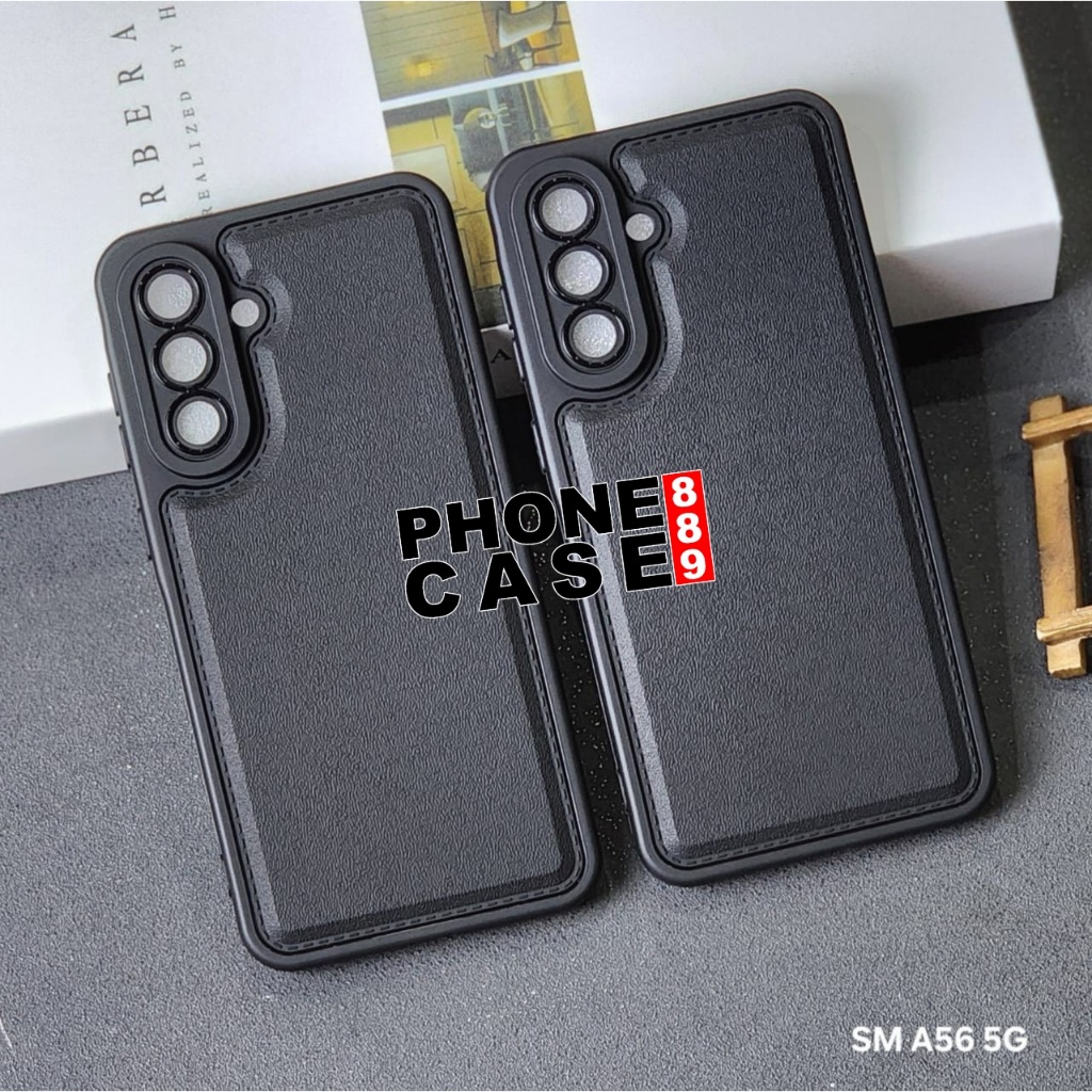 SAMSUNG A56 CASE LEATHER PRO BLACK CASE BLACK SAMSUNG A56