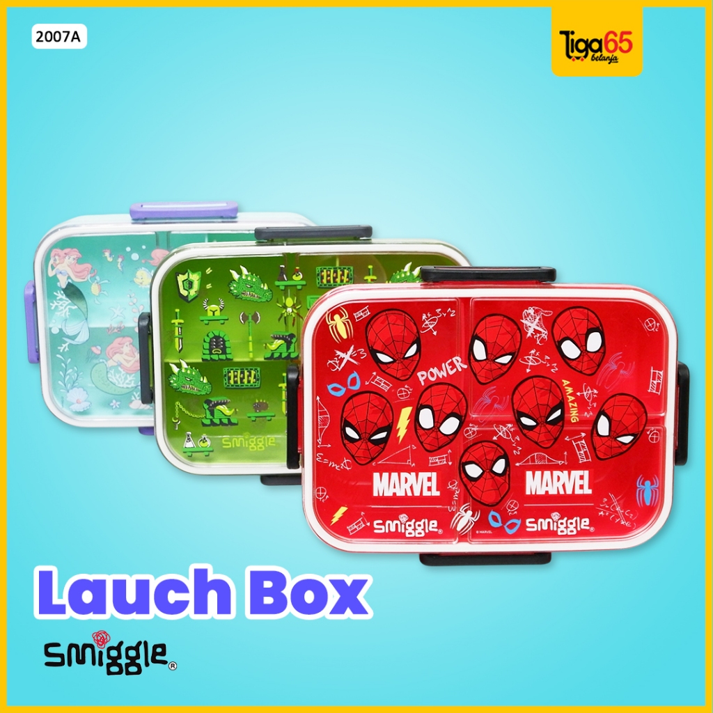 Smiggle 3 Grid Lunch Box / Cute BPA Free Lunch Box / Lunch Container / 2007A