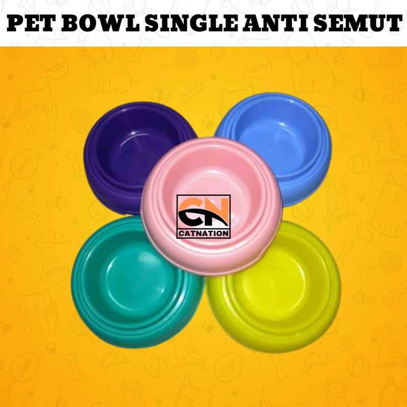 PET BOWL SINGLE Anti-Ant Thick Material - Single Anti-Ant Cat Dog Rabbit Food Container