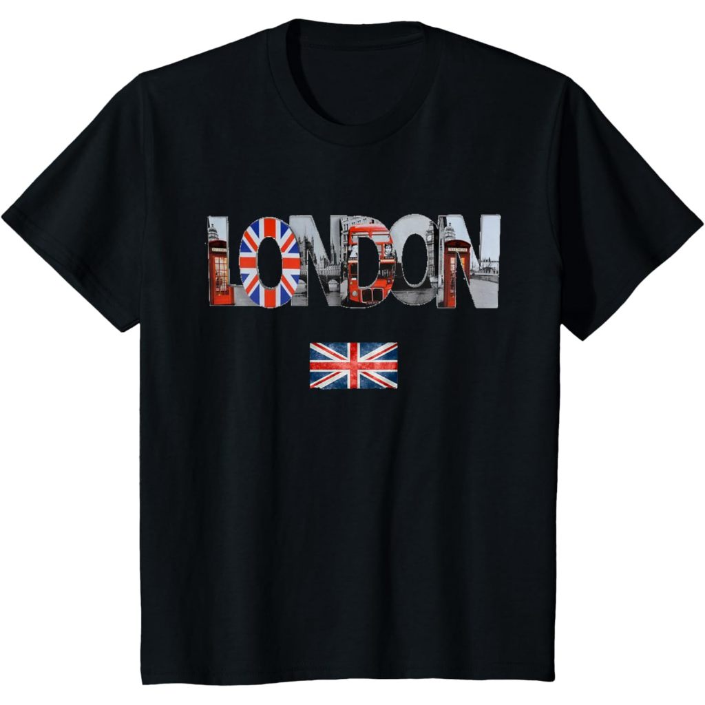 London UK British Flag England Great British Kids เสื้อยืด