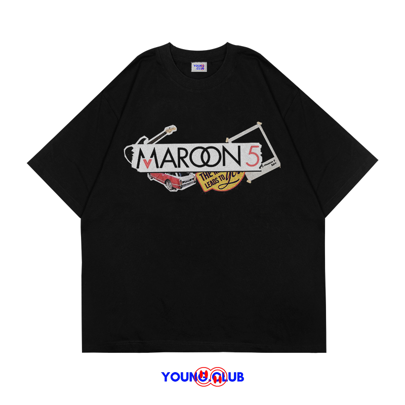 หนุ่ม.CLUB | เสื้อยืด MAROON 5 FONT | เสื้อยืด OVERSIZE สไตล์สีดํา Y2K VINTAGE BOOTLEG GRUNGE SKENA 