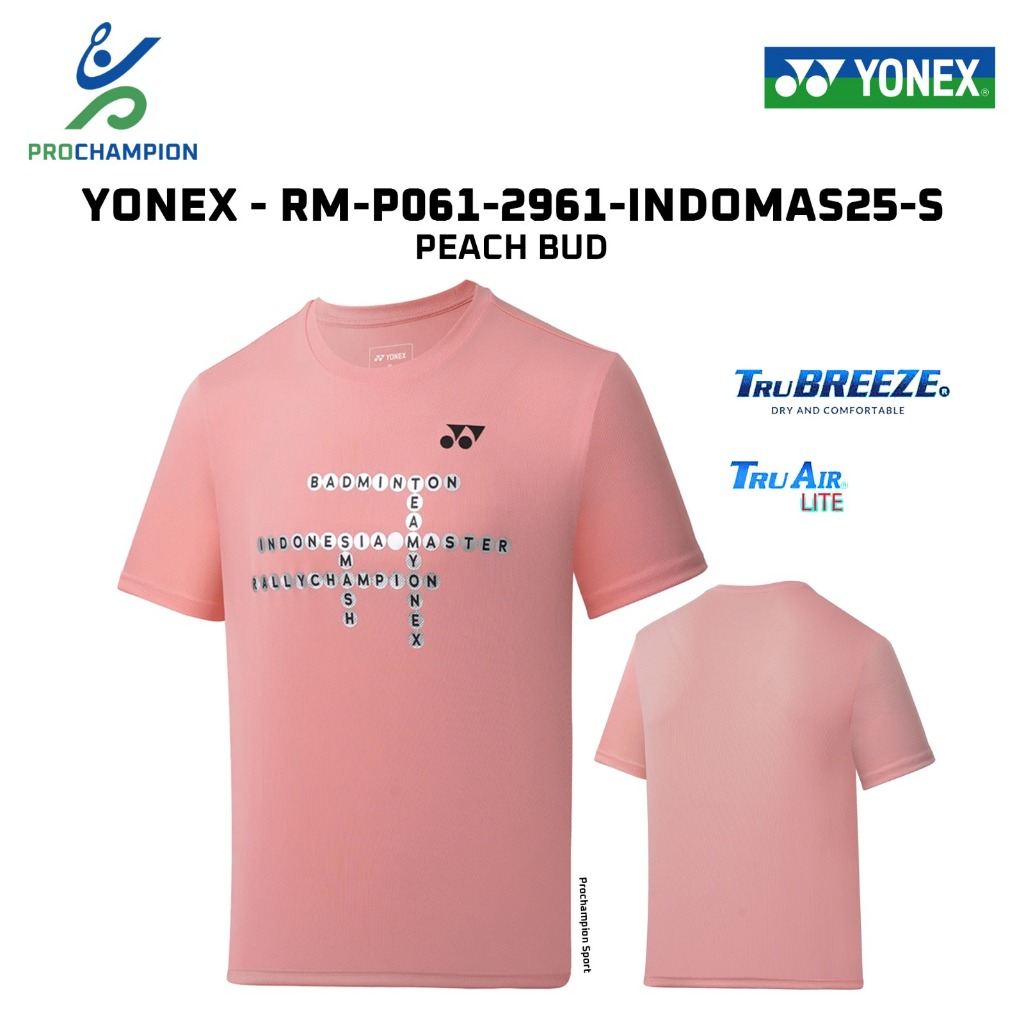 เสื้อยืดเสื้อแบดมินตัน Yonex อินโดนีเซีย Master RM 2961 Peach Bud