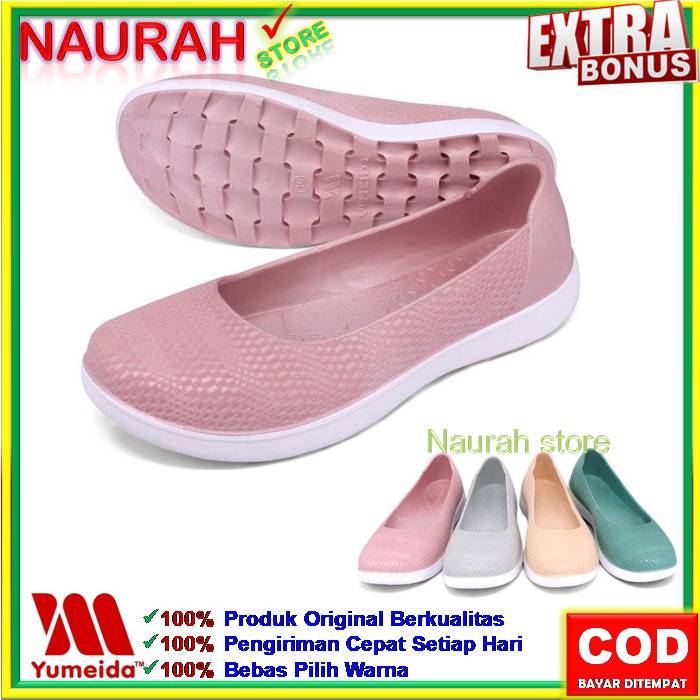 Yumeida รองเท้าส้นแบนผู้หญิง LD 9098 Slip On Jelly Rubber นุ่ม สบาย พื้นเบาทนทาน