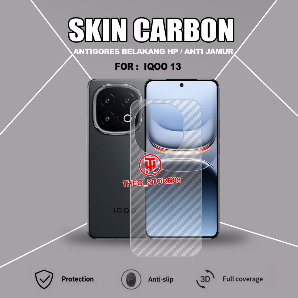 IQOO 13 5G GARSKIN CARBON ANTI-FUNGUS ANTI-SCRATCH BACK IQOO 13 5G SCB1
