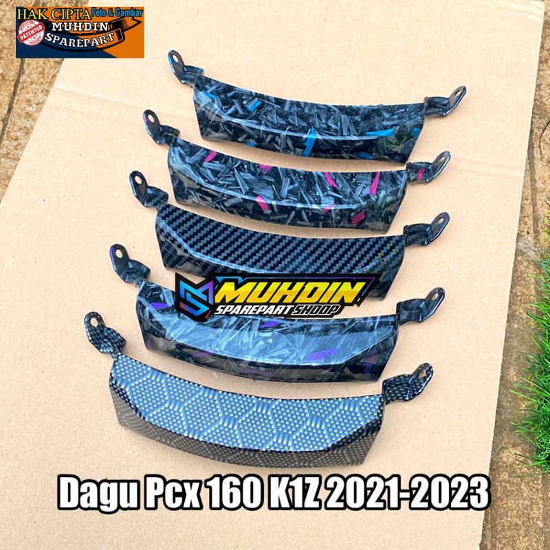 คางฝาครอบหน้ากลางใต้ไฟหน้า Pcx 160 K1Z Carbon Forged 2021/2022/2023