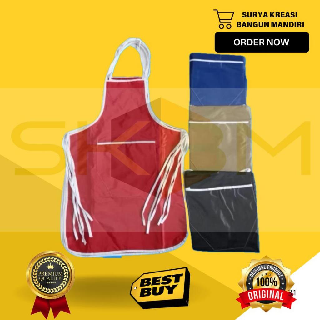 PLAIN APRON - APRON สี PLAIN - KITCHEN APRON - COOKING APRON - WATERPROOF APRON - OIL-RESISTANT APRO