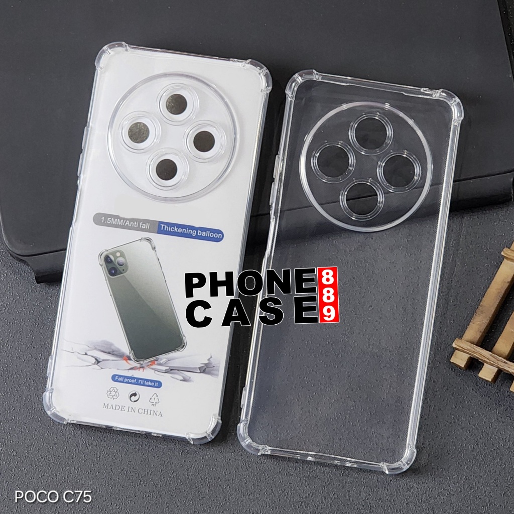 POCO C75 CASE CLEAR AIRBAG ANTI CRACK CASE BENING POCO C75