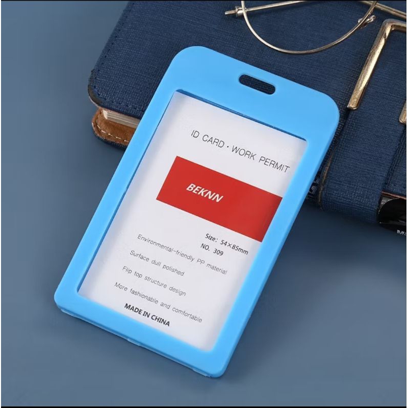 GANTUNGAN 01230 ID Card Holder Name Tag Holder ID Card Case Holder