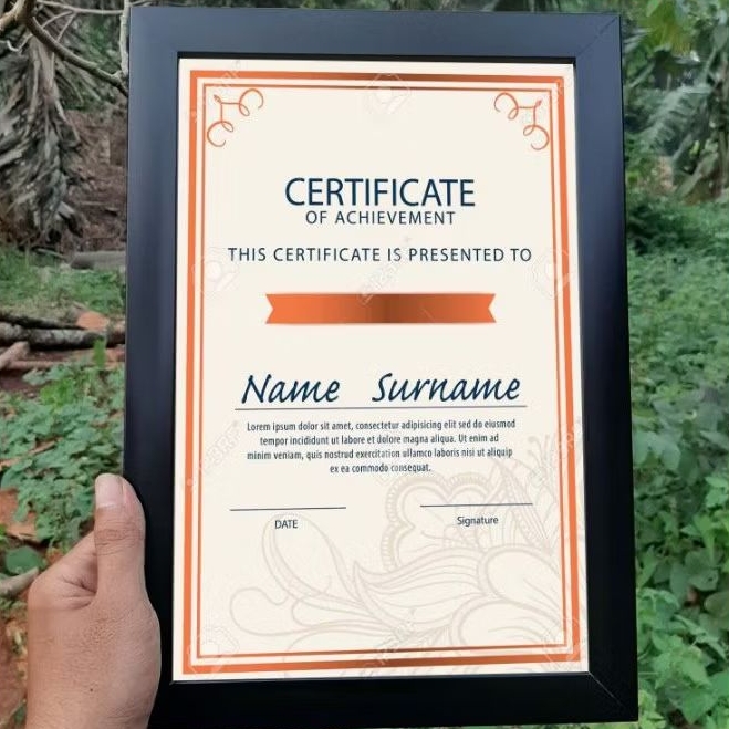 11R / A4 FRAME / 11R MINIMALIST FRAME A4 SIZE / 11R A4 FIGURA FRAME MINIMALIST สีดํา