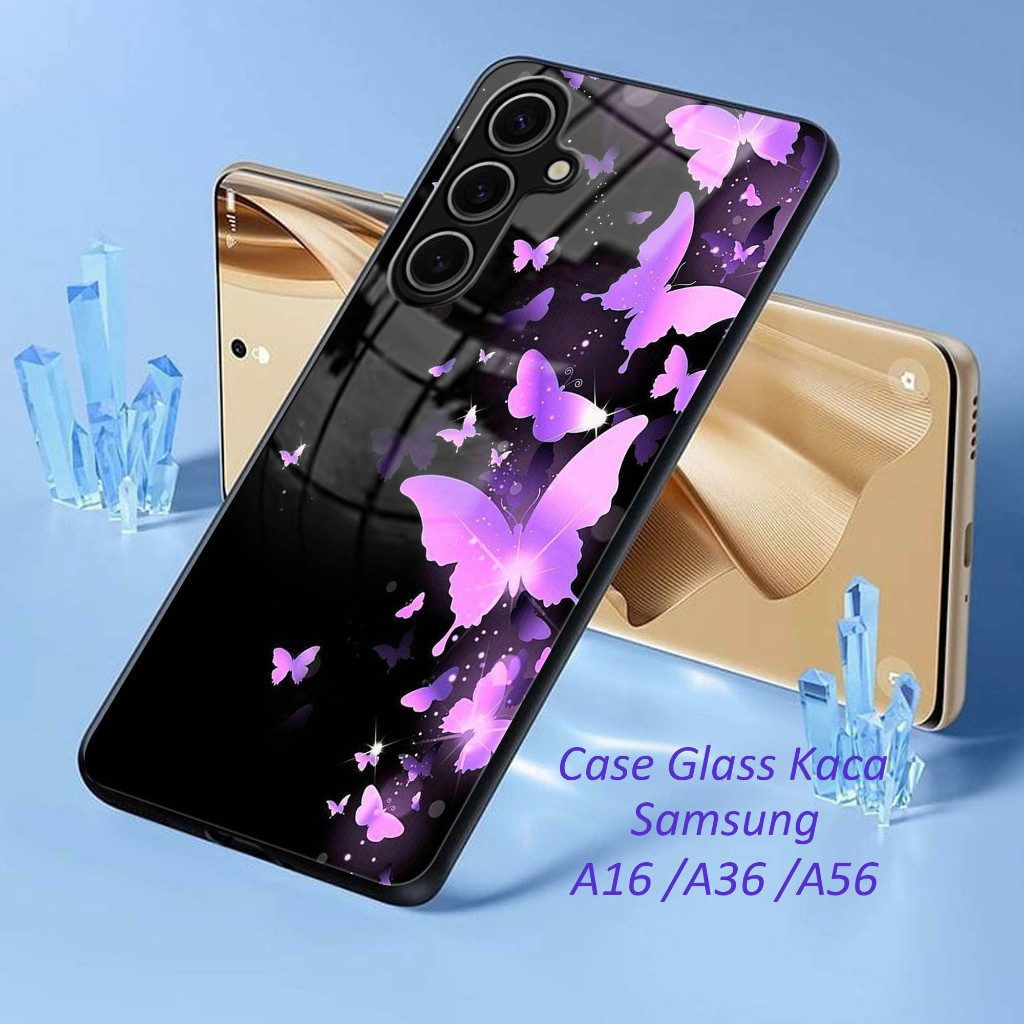 Softcase Glass Glitter SAMSUNG A16 A36 A56 - Casing Hp SAMSUNG A16 A36 A56 - Case Glossy SAMSUNG A16