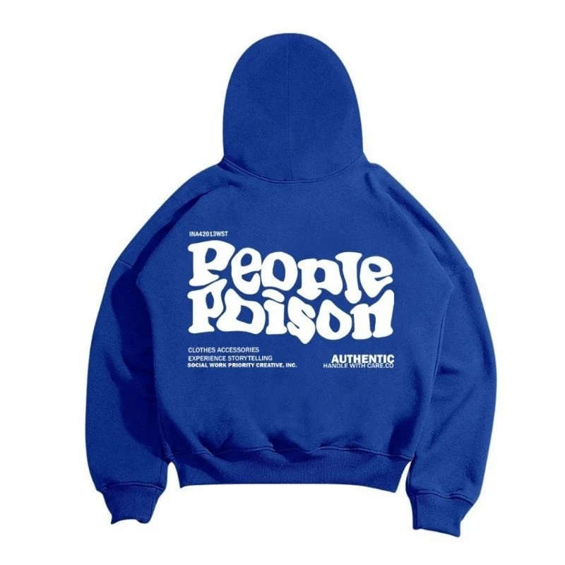 คนคู่ Poison สีดําควบคุมด้วยตนเอง Oversize Unisex Boxy Hoodie เสื้อกันหนาว/ Boxy Zipper Hoodie/Premi