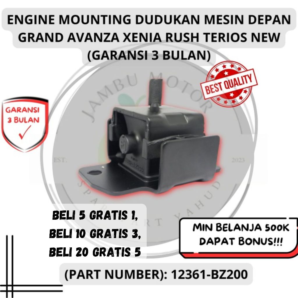 MESIN เครื่องยนต์ MOUNTING เครื่องยนต์ด้านหน้า MOUNTING GRAND AVANZA FENIA RUSH TERIOS NEW 12361-BZ2
