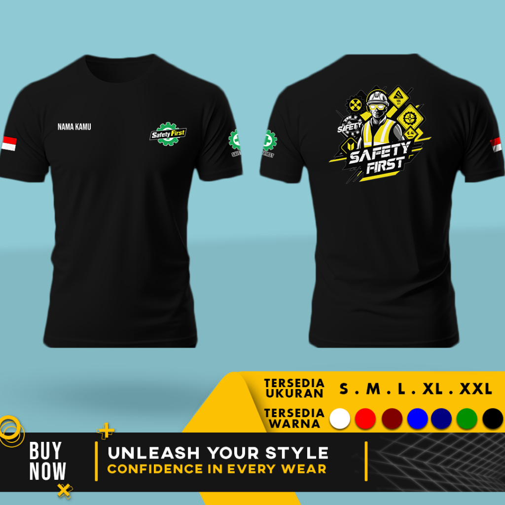 เสื้อยืดทีม Safety First Safety | สําลีหวี 30s