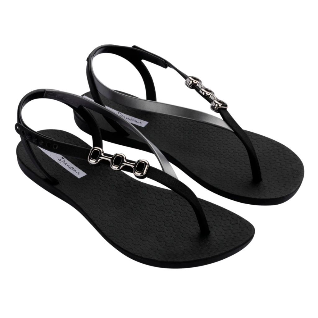 รองเท้าแตะผู้หญิง Ipanema Rio Fem Black/SIlver รองเท้าแตะ