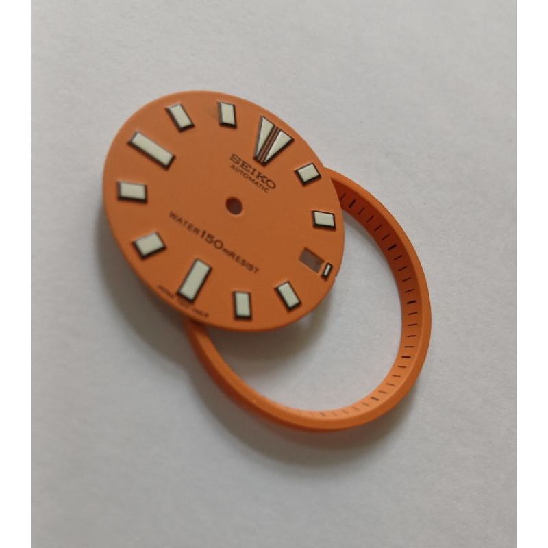 จาน Seikomod Dial Seikomod Plate 7002 Plate 7002 Dial 7002 สีส้ม