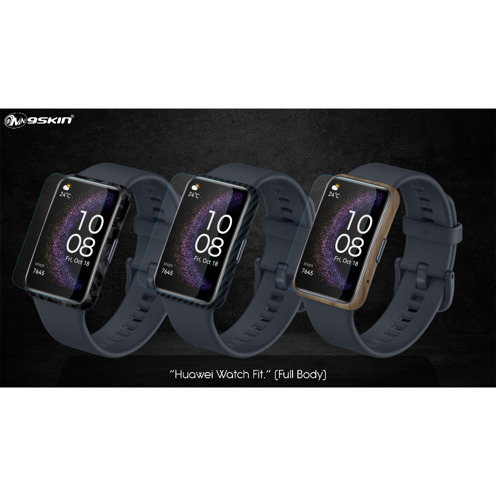 9skin Huawei Watch Fit Body Case Skin Custom Carbon Leather Special Texture