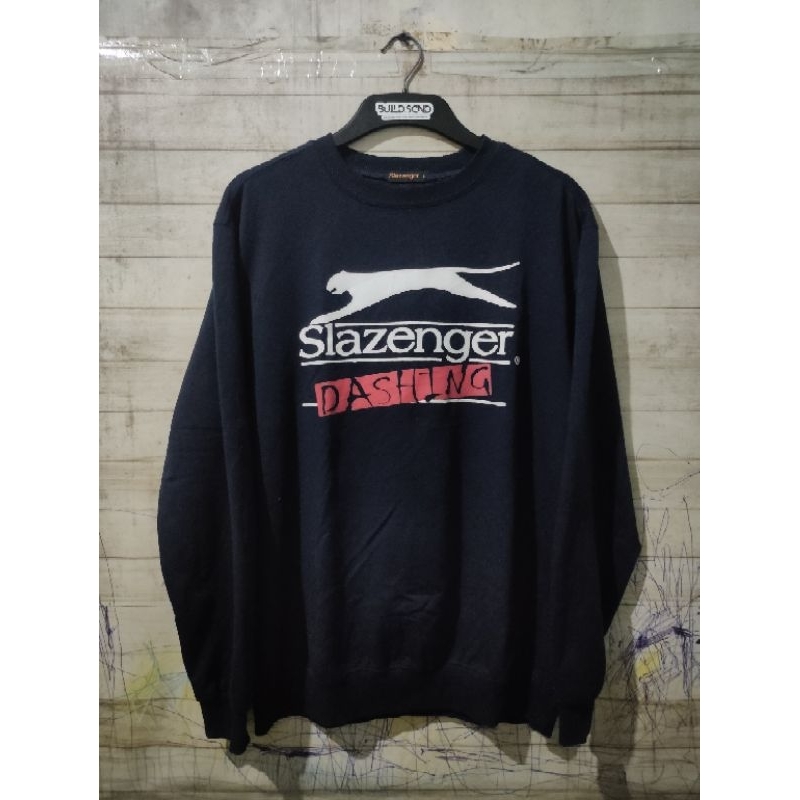 Slazenger Crewneck UK Big Logo Casual Navy