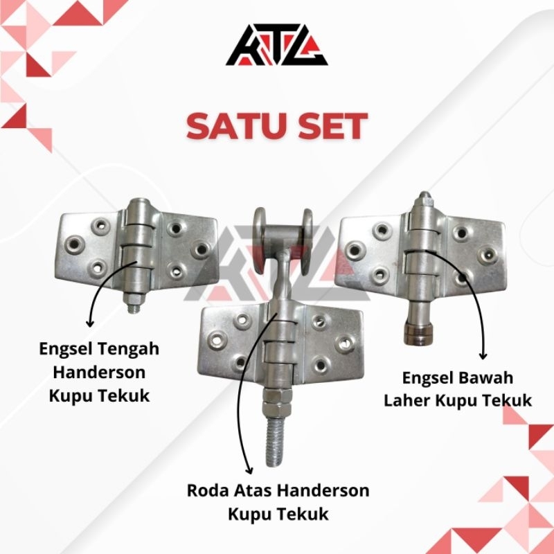 [ ONE SET ] HANDERSON BUTTERFLY HINGE ( DOP ) || ล้อบนผีเสื้อ Henderson, บานพับกลางผีเสื้อ Henderson