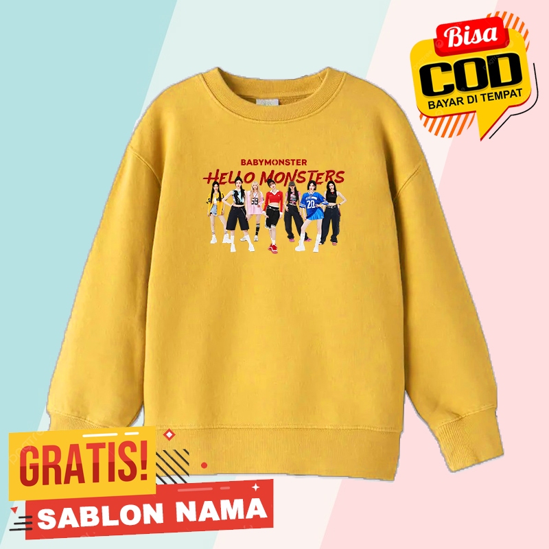 BabyMonster Hello Monster Kids Sweater / Boys & Girls Sweater Jacket Custom Name BabyMonster Hello M