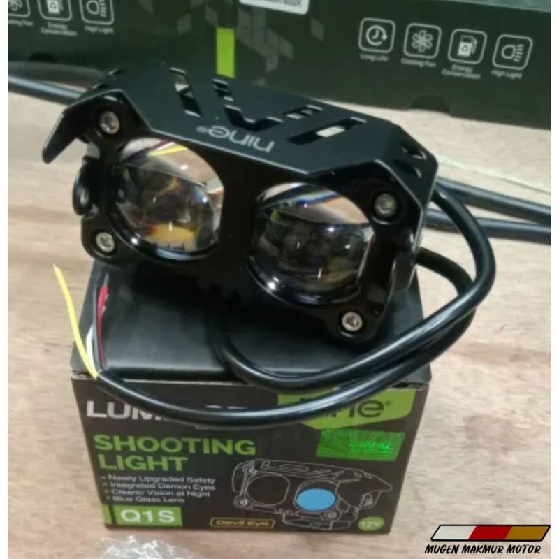 MATA LUMINOS LED 19W SQL 2-EYE SUPER BRIGHT LASER PROJECTOR สําหรับมอเตอร์ไซค์และรถยนต์ Q1S (NINE AU