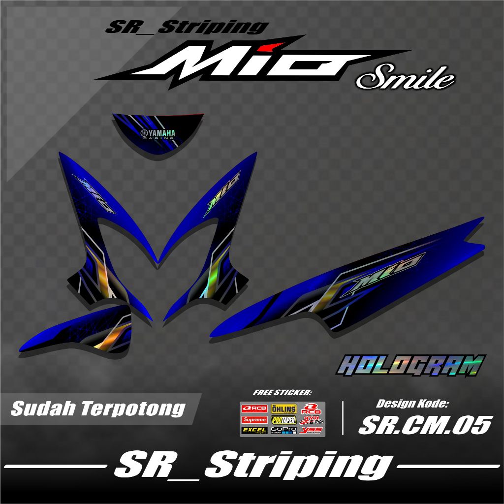 Mio Smile Striping / Smile Sticker / Smile Variation (Hologram) Anti-Fade แล้ว Cut COOL SR.05