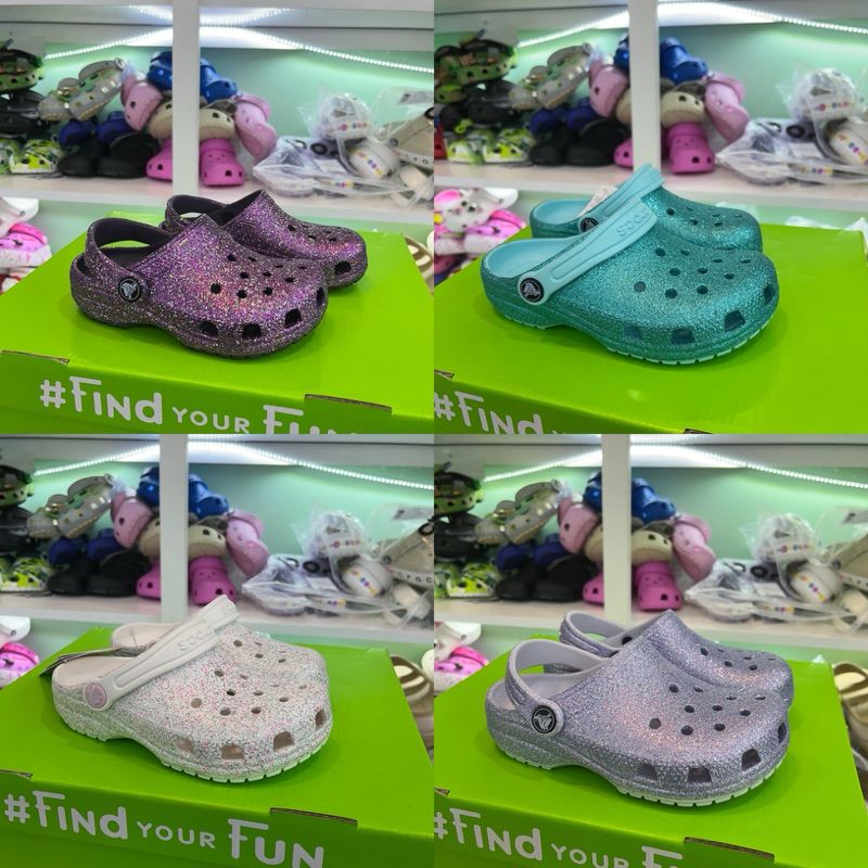 Crocs classic kids glitters รองเท้าแตะเด็ก / crocs Gliters kids clog classic / crocs classic clog กล