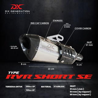 Knalpot RvR Fullsystem zx25r Aerox Nmax Pcx Adv 150/Vixion Cbr gsx r15/new ninja cbr 250 rr r25 mt25